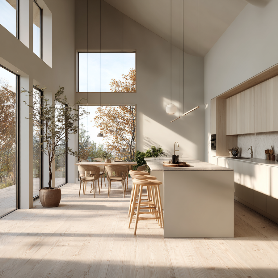 Luxury custom kitchen design with integrated appliances