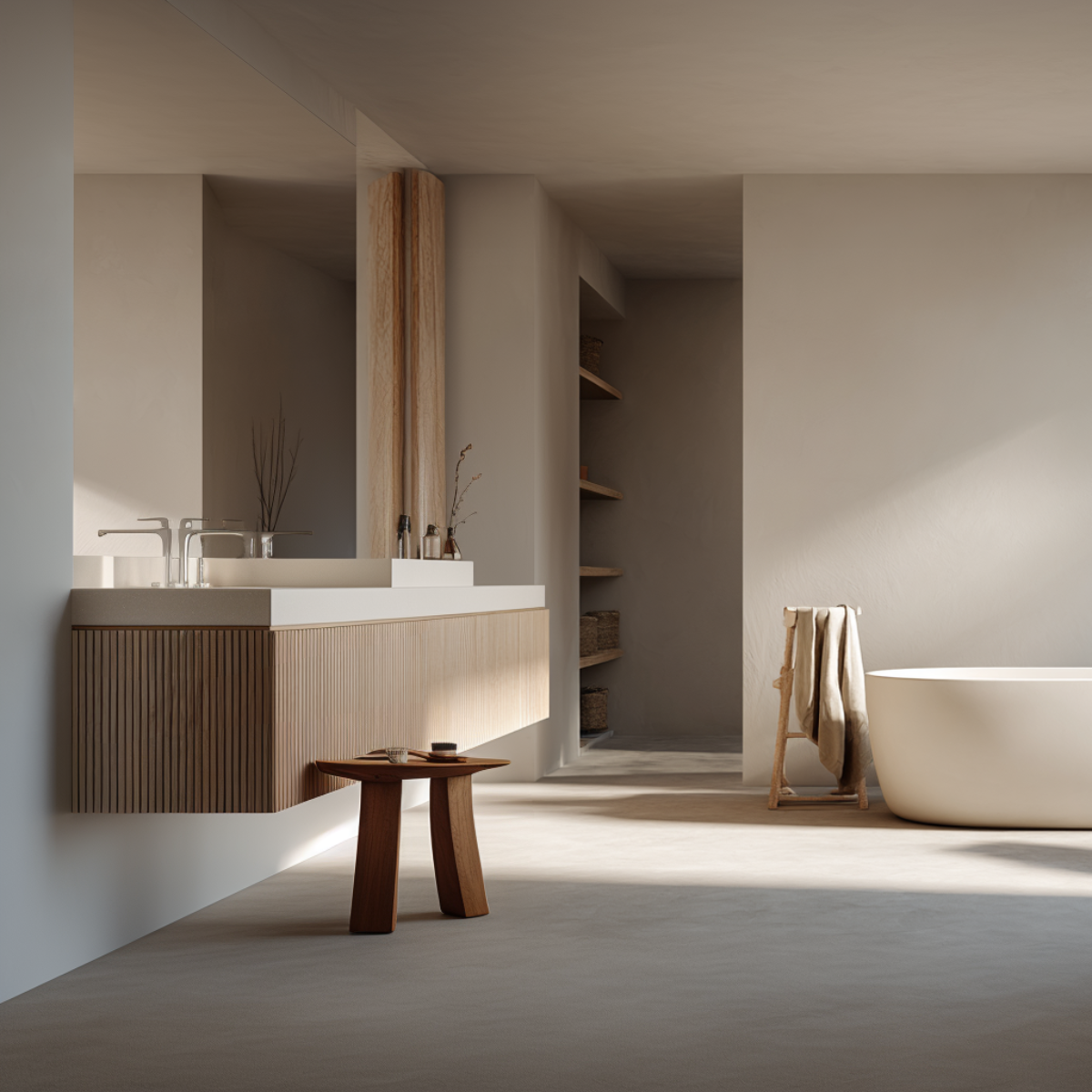 wall mwall mounted fluted oak bathroom vanityounted fluted oak bathroom vanity