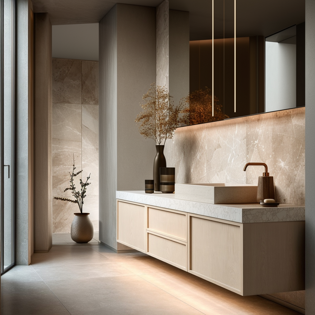 premium slim shaker floating bathroom vanity