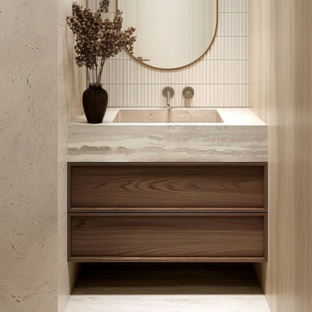 slim shaker wall mounted vanity