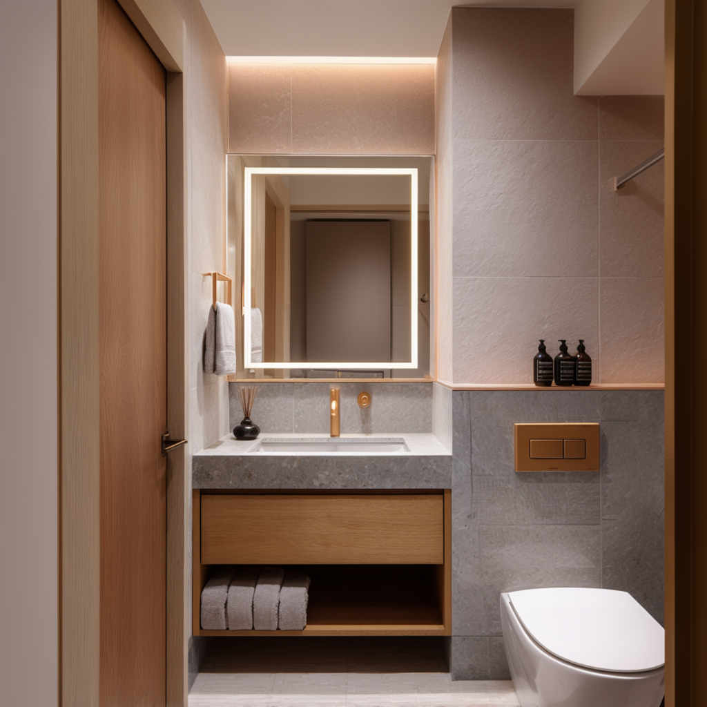 small honey oak bathroom cabinet